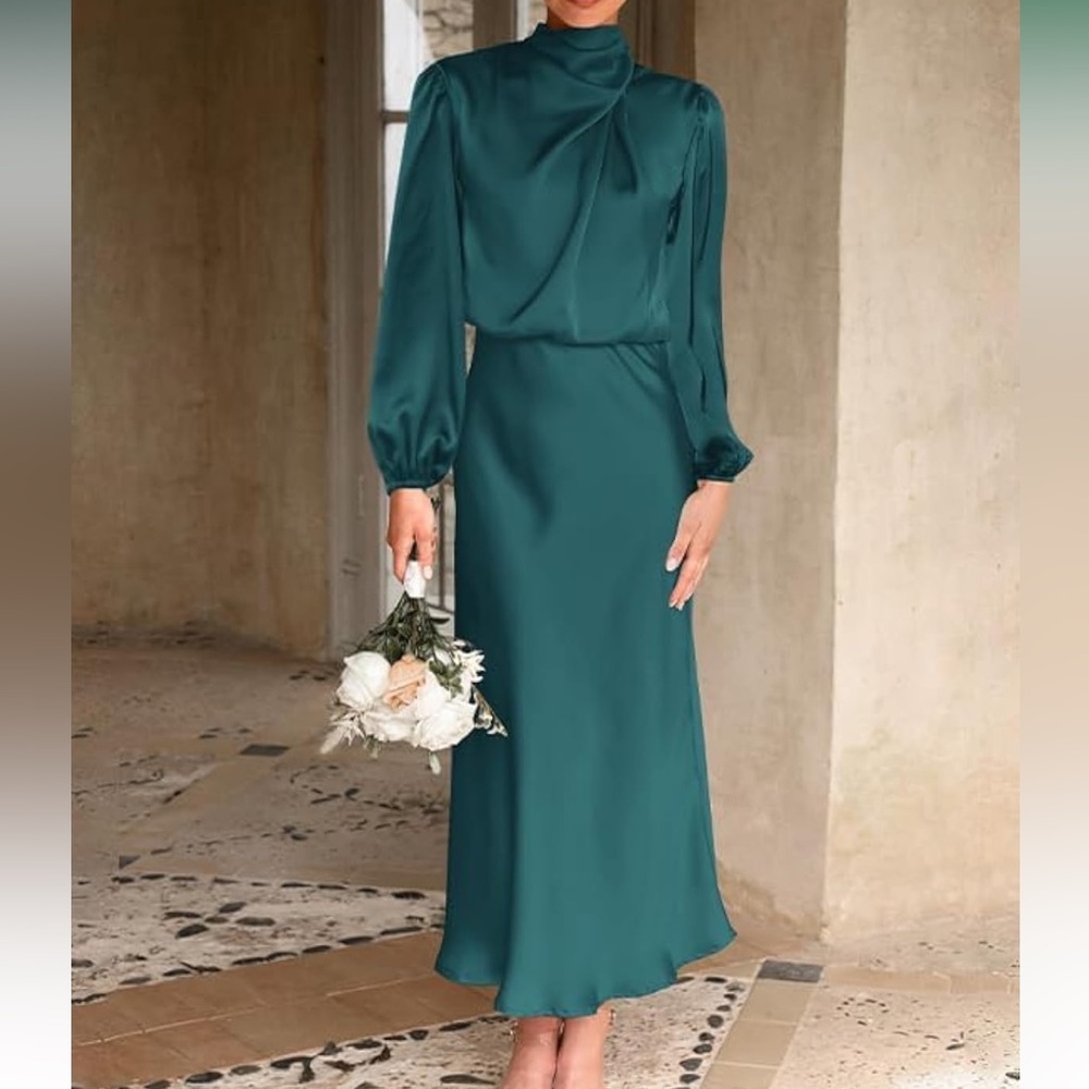 Elegant Teal Women's Dress